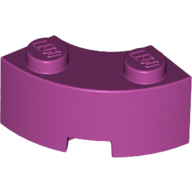 Lego kostka (kostička) kulatá 2x2 čtvrtkruh (čtvrtina, 1/4) , purpurová (6192035)